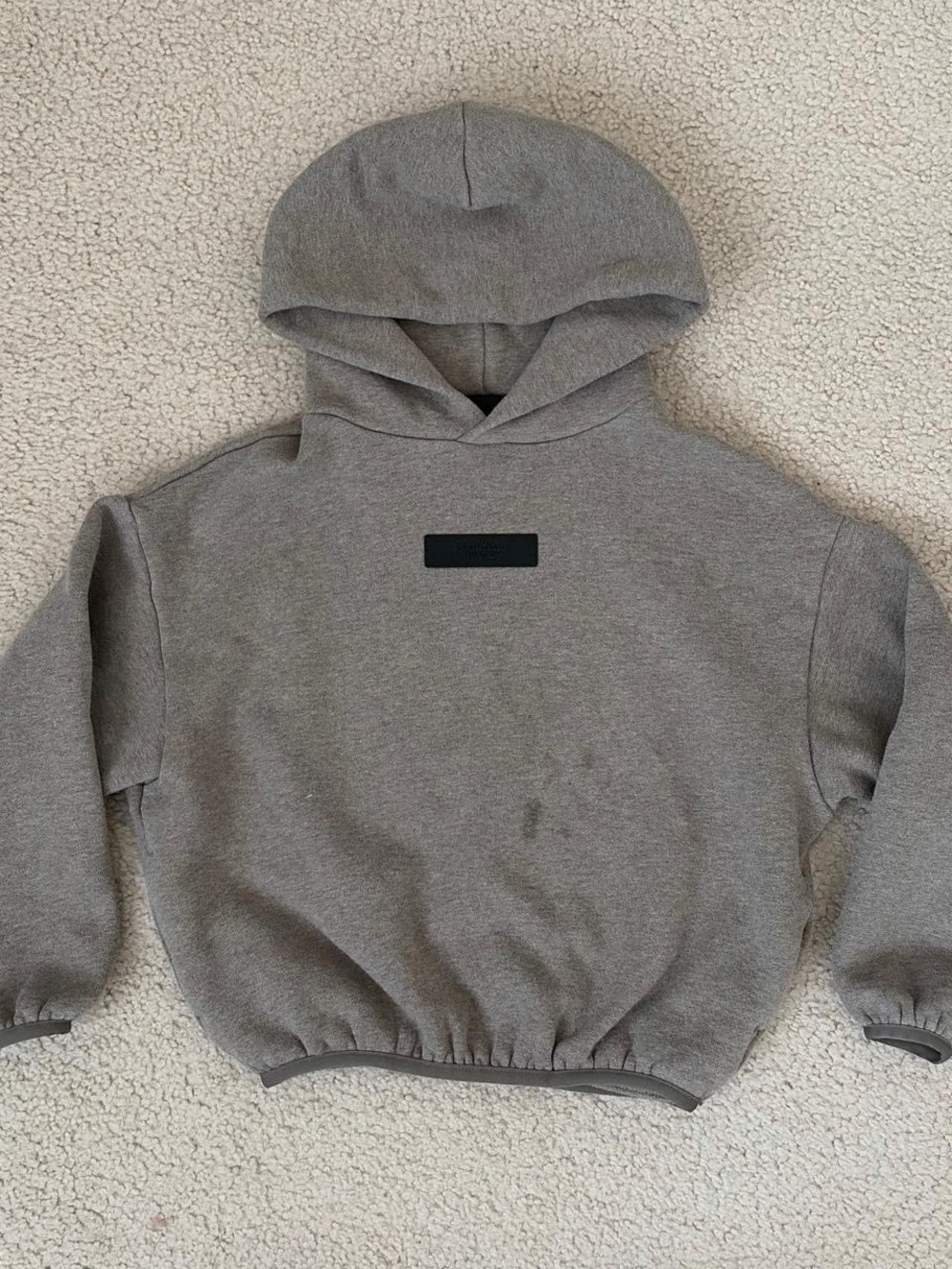 FEAR OF GOD ESSENTIALS KIDS HEATHER GREY HOODIE